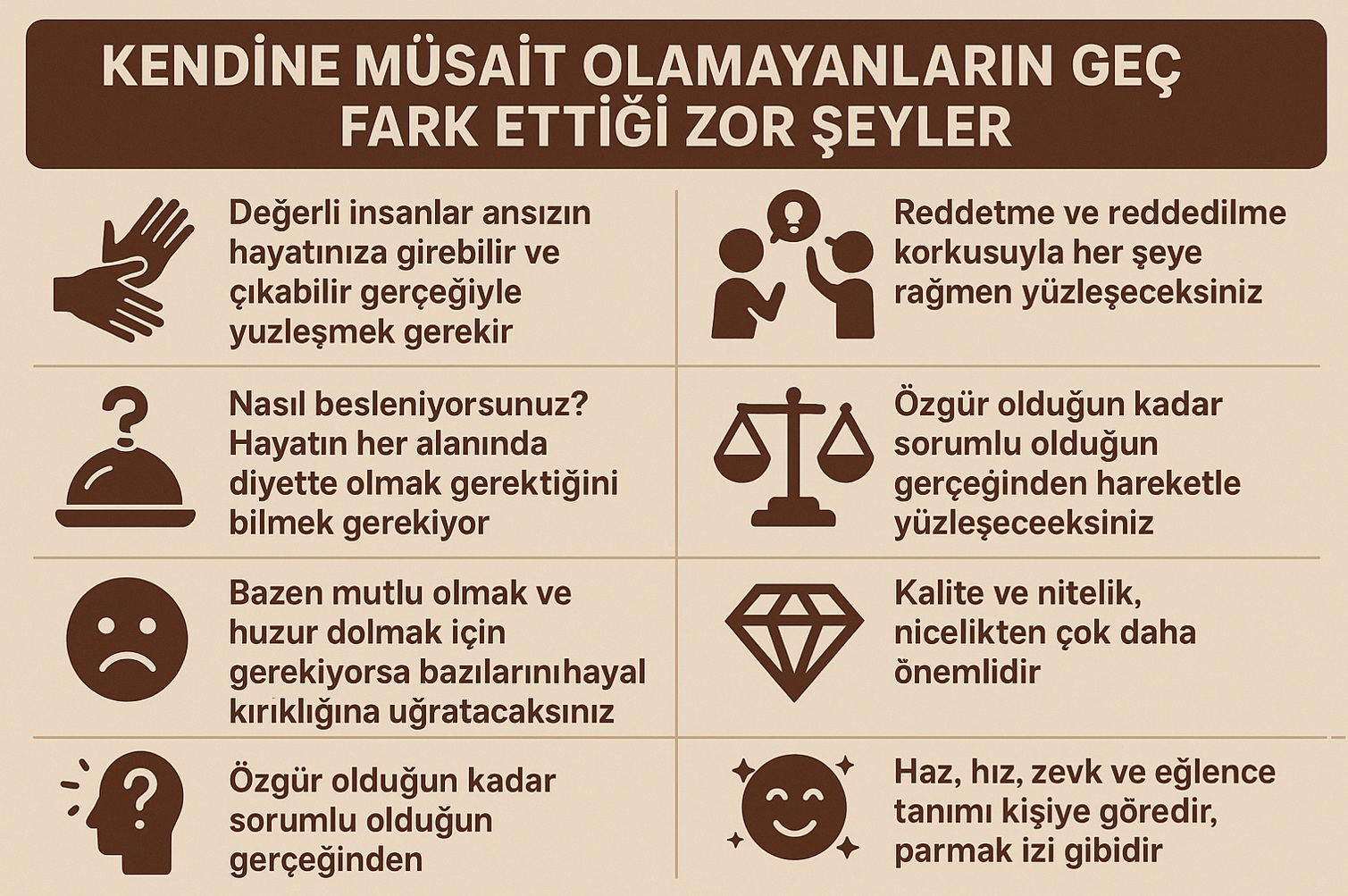 KENDİNE MÜSAİT OL! YOKSA GEÇ FARK ETTİĞİNDE NEYLE KARŞILŞACAĞINI BİLİYOR MUSUN?